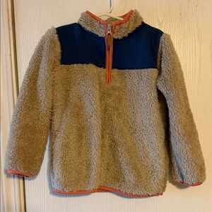 Carter's Tan and Navy Kids Fleece Pullover